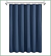 Embossed shower curtain navy blue