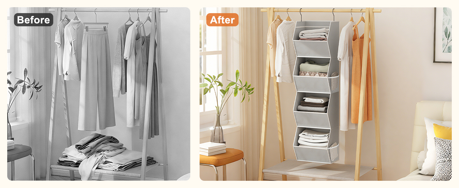 hanging closet organizer