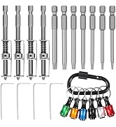 Spring Loaded Screw Holder Bit,Magnetic-Free Screw Holding Adapter 1/4" Hex Shank,Non-Slip Alumin...