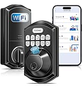 TEEHO TE012W WiFi Smart Lock, Fingerprint Door Lock with Built-in Wi-Fi, Keyless Entry Keypad Sma...
