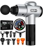 TOLOCO Massage Gun, Muscle Massage Gun Deep Tissue for Athletes with 10 Massage Heads, Electric P...