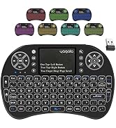 Sidiwen 2.4GHz Backlit Mini Keyboard Touchpad Mouse, Mini Wireless Keyboard with Touchpad and Mul...