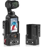 PIOENIMAGE Expansion Adapter Accessories for Osmo Pocket 3, Aluminum Protective Cage with 1/4