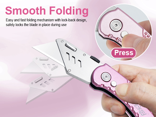 box cutter utility knife-pink-HR08S