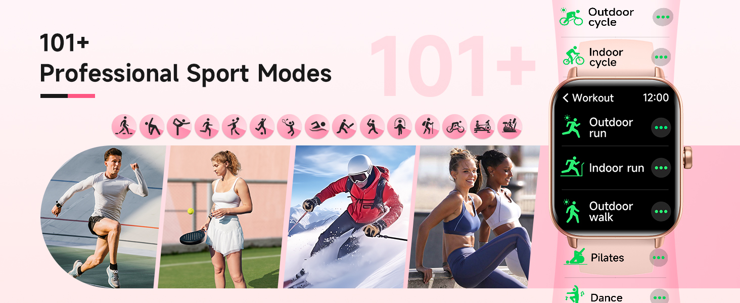 IP68 Waterproof Activity Fitness Tracker with Bluetooth Call, 100+ Sports Mode