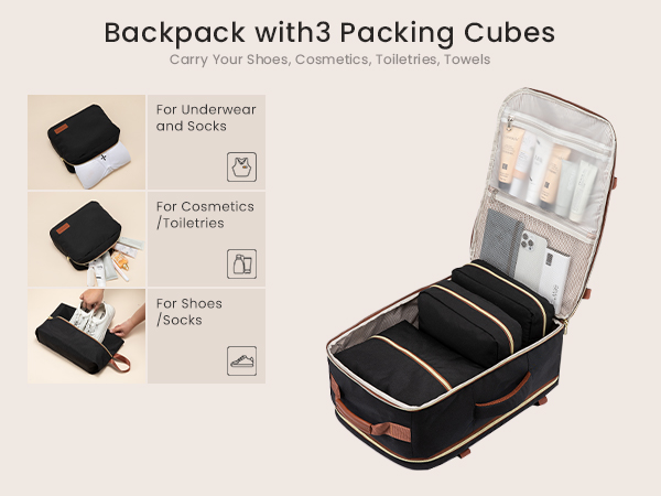 Travel Backpack for Women &amp; Men, Airline Approved Carry On Luggage
