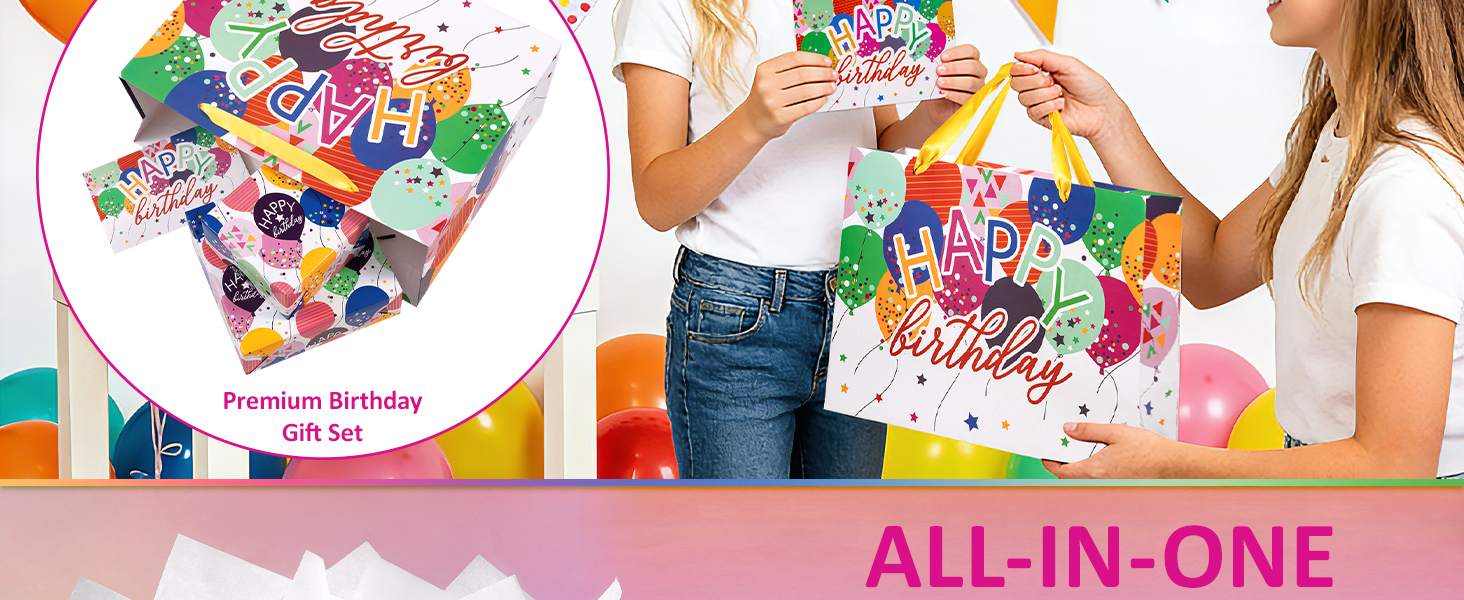 WRAPAHOLIC 13&amp;amp;#34; Large Birthday Gift Bag