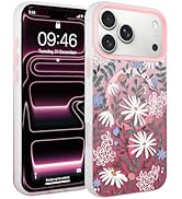 Fsoole Magnetic for iPhone 17 Pro Max Case [Compatible with MagSafe] Pretty Gradient Daisy Flower...