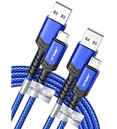 JSAUX Micro USB Cable Android Charger, (2-Pack 6.6FT) Kindle Charger Cord Replacement, Nylon Brai...