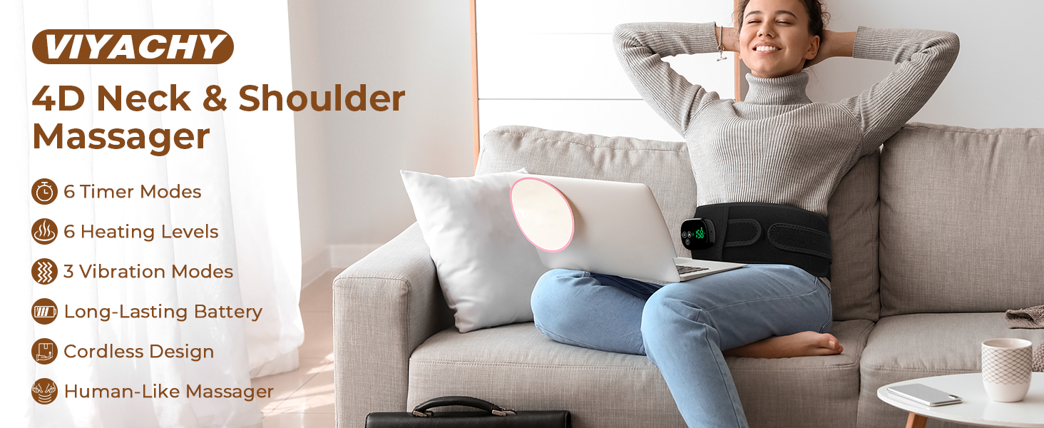 Heating Pad with Massager for Back Pain Relief