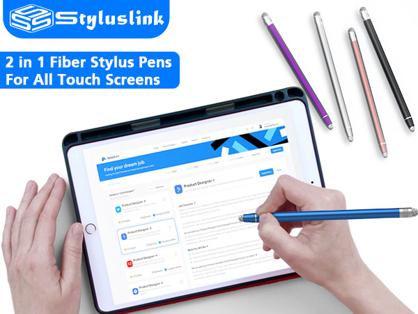 2-IN-1 Fiber Stylus For All Touch Screens