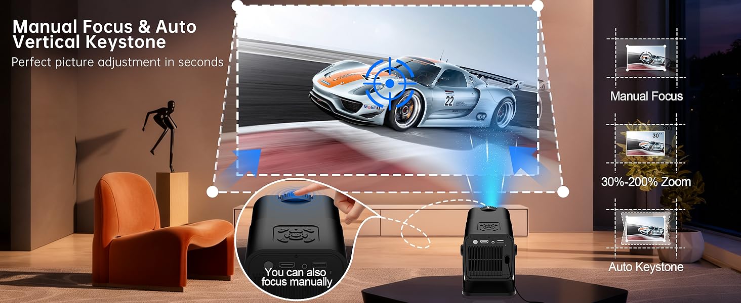 Auto Vertical Keystone Smart Proyector