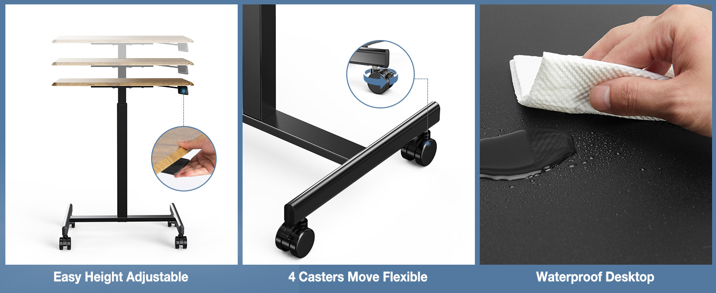 Mobile Portable Rolling Laptop Desk