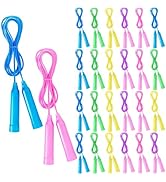 ZATAYE Kids Jump Rope, Colorful PVC Skipping Ropes for Kids, Adjustable Skipping Rope, Tangle-Fre...