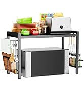 DOLALIKE Microwave Oven Rack, Expandable Microwave Stand Countertop Kitchen Utensils Tableware St...