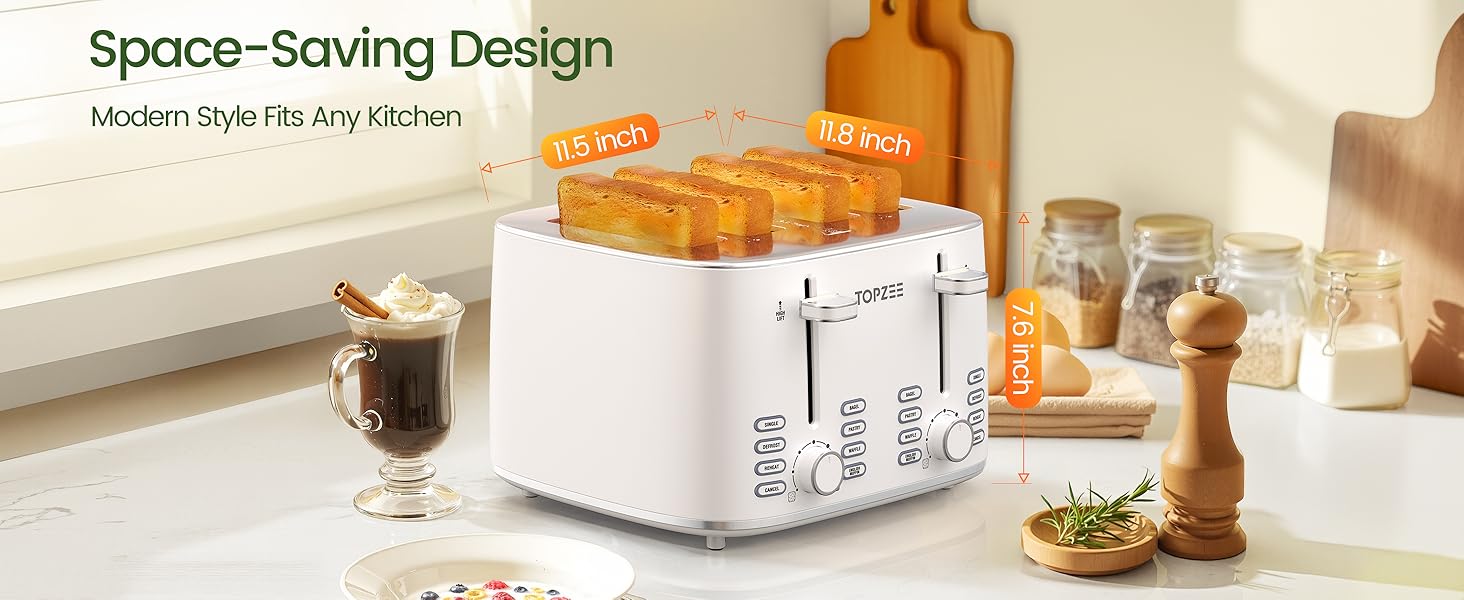 toaster 4 slice wide slot