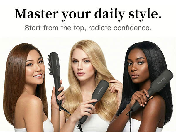 Hair Straightener Ceramic Brush