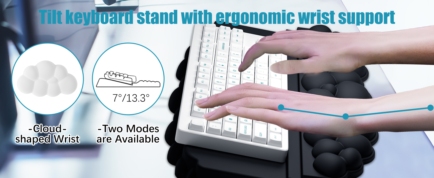 Comfy Ergonomic Keyboard Riser Holder for Office Home
