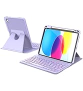 RAYMCRAFT for iPad 11th(A16, 2025)/10th Generation Case with Keyboard, 360° Rotatable Case & Deta...
