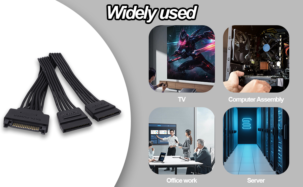 SATA 15pin Power Y Splitter Cable