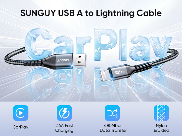 USB A to Lightning Cable