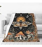 Moth Throw Blanket Soft Flannel Blanket 60"x50" in Bed Blanket Home Decor for Room Sofa Couch All...