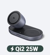 UGREEN 25W Magnetic Wireless Charger Stand, Qi2.2 Certified MagSafe Compatible 2 in 1 Charging St...