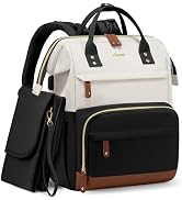 LOVEVOOK Diaper Bag Backpack, Black-Beige