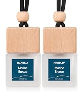 HANOLLY Car Air Freshener Hanging 2 Pack – Marine Breeze Car Essential Oil Diffuser Scent, Cute C...