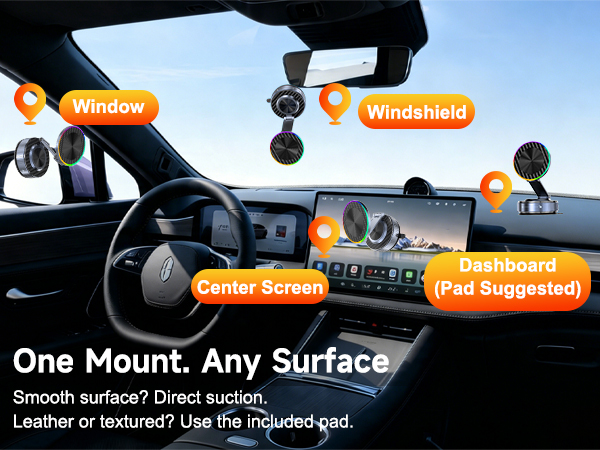 vacuum magnetic phone holder
