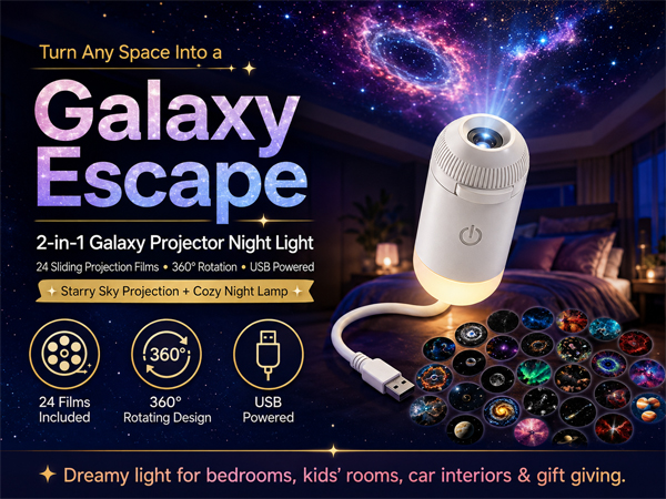 Galaxy Projector Star Sunset Lamp Space Night Light for Bedroom Aurora Planetarium De Galaxias para 