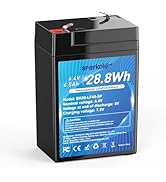 6V 4.5Ah LiFePO4 Battery, Intelligent BMS Rechargeable Lithium Iron Phosphate Battery for Ride On...