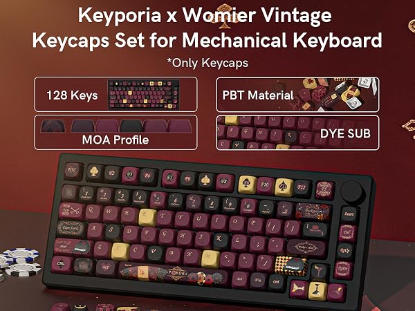 128-key MOA profile PBT dye-sublimation keycap set