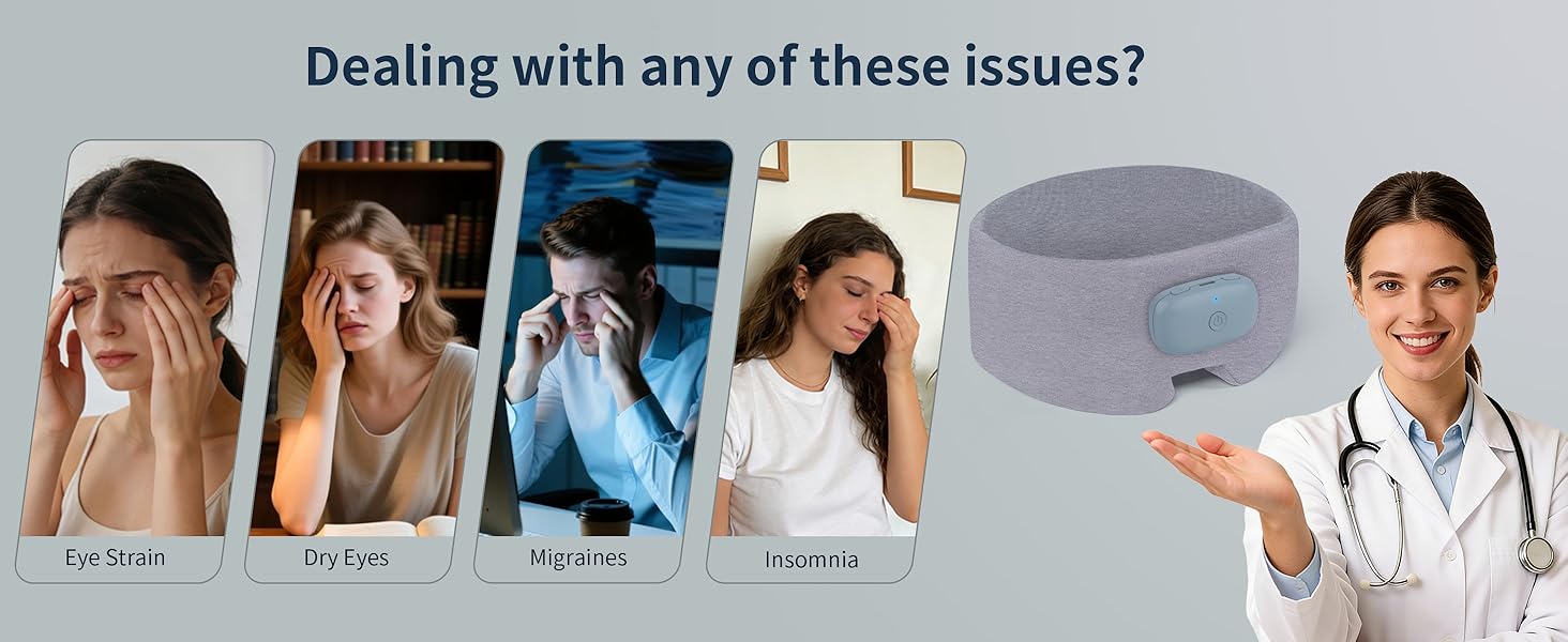 heated sleep mask with bluetooth headphones