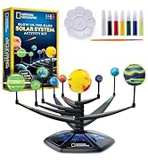 National Geographic Glow-in-The-Dark Solar System Model Kit for Kids - Build &amp; Paint a 3D Planeta...