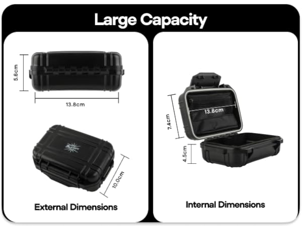Linsoul Kiwi Ears SONICAP Waterproof Earbud Case,Hard Protective IEM Storage Box with EVA Lining
