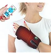 ELEKHEAL Heating Pad for Hand Carpal Tunnel Wrist Brace for Arthritis Pain Relief, Auto Off Heati...