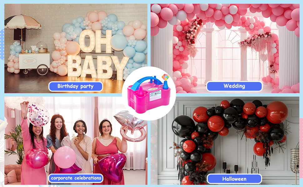 Electric Balloon Pump Portable Balloon Blower Machine Air Pump for balloon Balloon Inflator