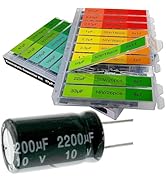 EEEEE 0.1uF-2200uF capacitors 20 Value 304pcs Individual Box Lid Electrolytic Capacitor Assortmen...