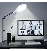 Ring Light for Streaming, 10'' Full Screen LED Ring Light for Desk with 360° Adjustable Arm, Vide...