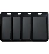 Larpur Pack of 4 Vertical ID Badge Holders Heavy Duty Work Bage Holder Hard Plastic Card Cases wi...