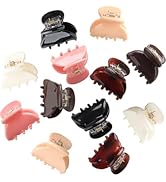 Claw Hair Clips Jaw Clamps - 12PCS Small Hair Claw Jaw Clamp for Thin Hair Styling Accessories Cl...