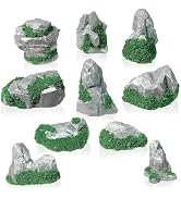 Warmtree 10 Pcs Diorama Rocks Fake Rock Miniature Stone Rock Statue for Diorama Supplies Micro Tr...