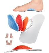 Guamar Removable Arch Support Inserts for Kids: 3 Height Adjustable Orthotic Insoles for Flat Fee...