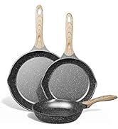 JEETEE Nonstick Pan, Nonstick Stone Frying Pan, Nonstick Omelette Skillet with Soft Touch Handle,...