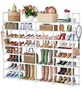 Mavivegue 8 Tiers Shoe Rack, Tall Metal Shoe Organizer, 50-55 Pairs Boots and Shoe Storage Shelf,...