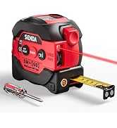 SENDA 3-in-1 Laser Tape Measure, 197ft Digital Laser Distance Meter, 16ft Auto-Lock Tape Measure,...
