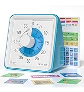 Secura 60 Minute Visual Timer, Montessori Learning Cards for Kids, Time Schedule Task Autism Sens...