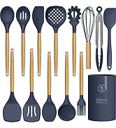 Silicone Cooking Utensils Set - 446°F Heat Resistant Silicone Kitchen Utensils for Cooking,Kitche...