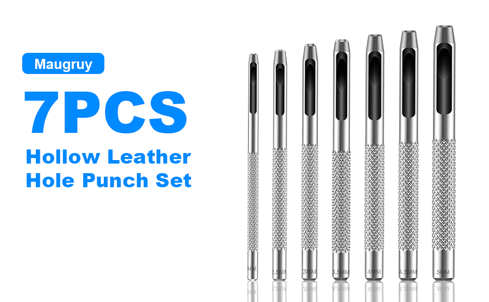 7pcs hollow leather